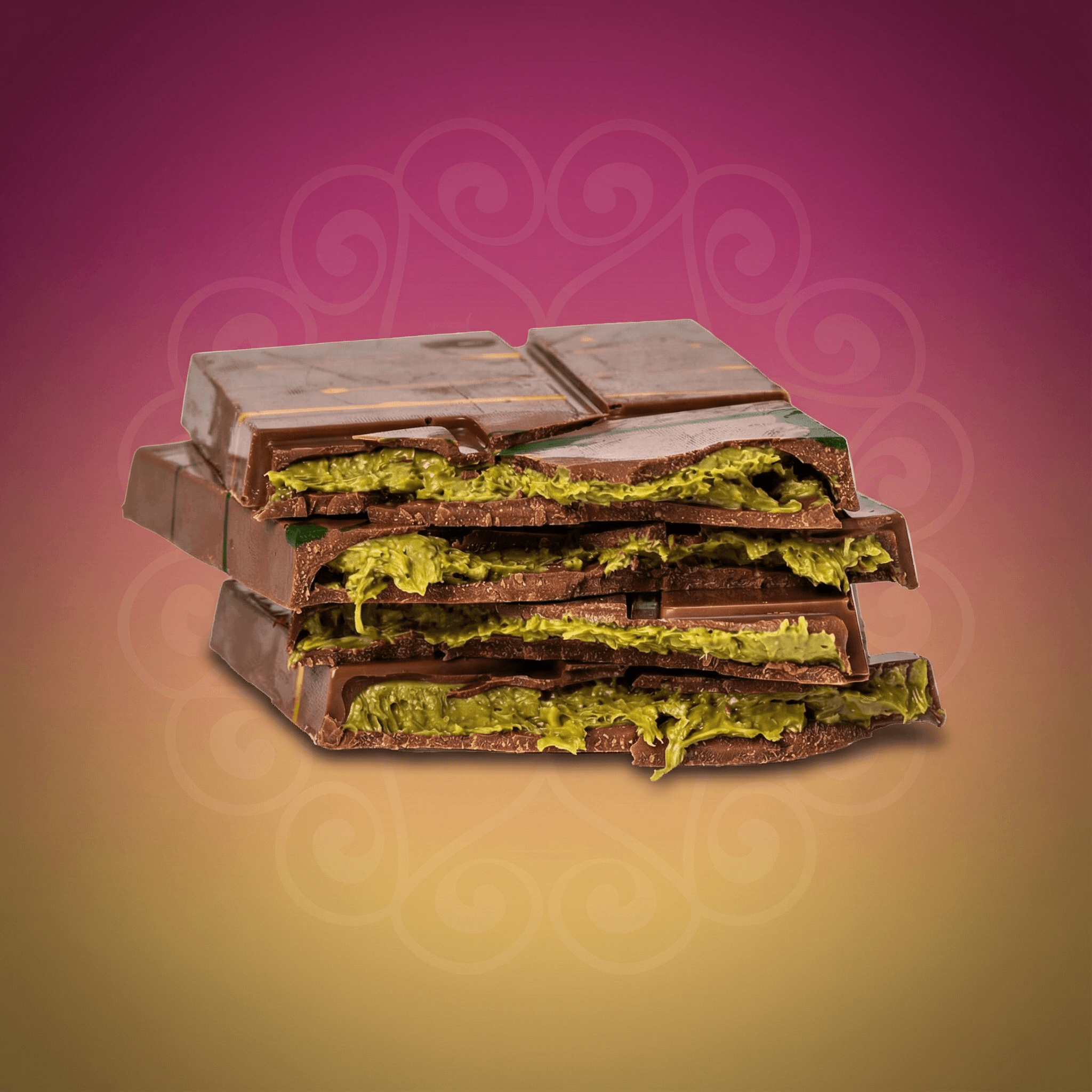 Authentic arabic chocolate bars