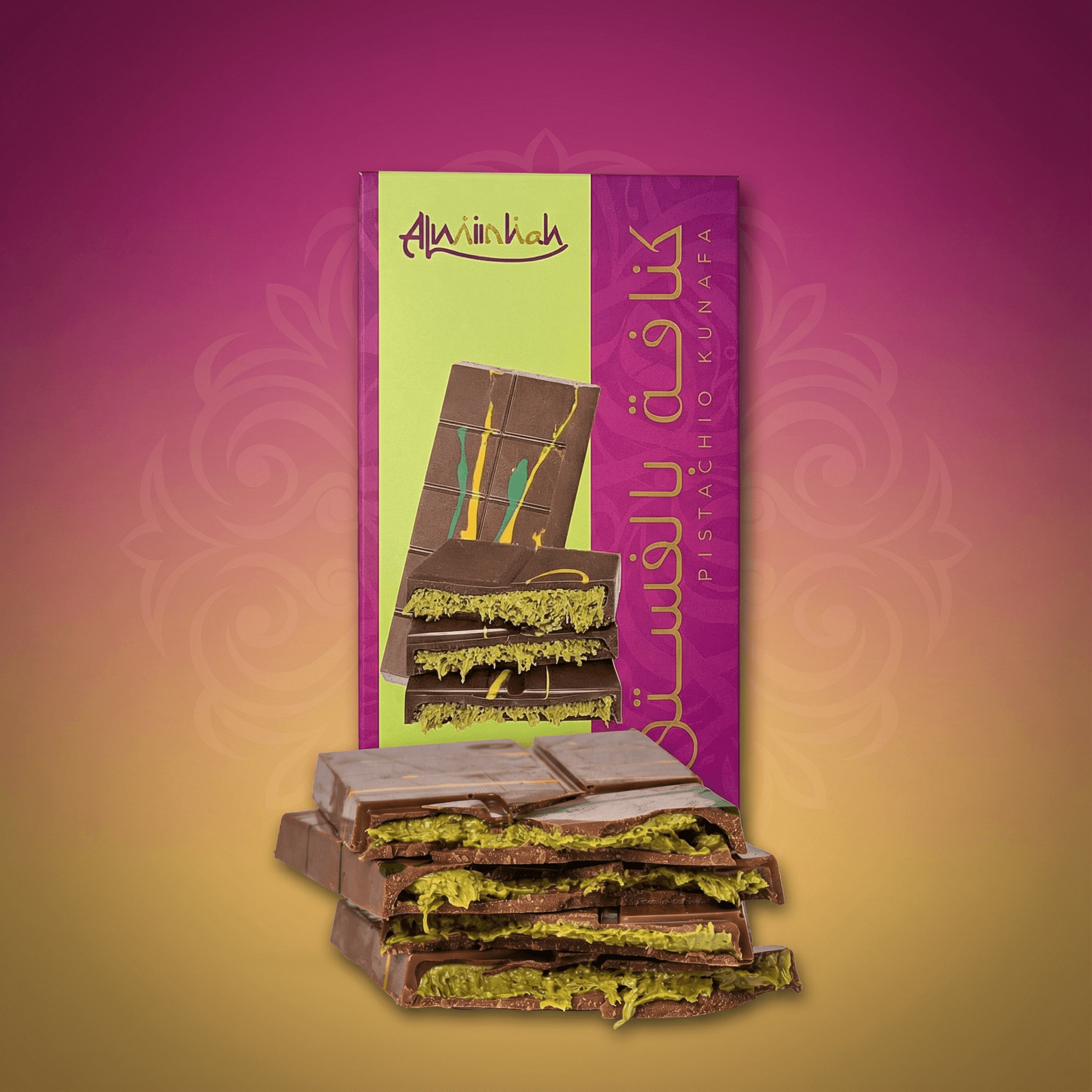 Pistachio Kunafa in Milk Chocolate (80g)