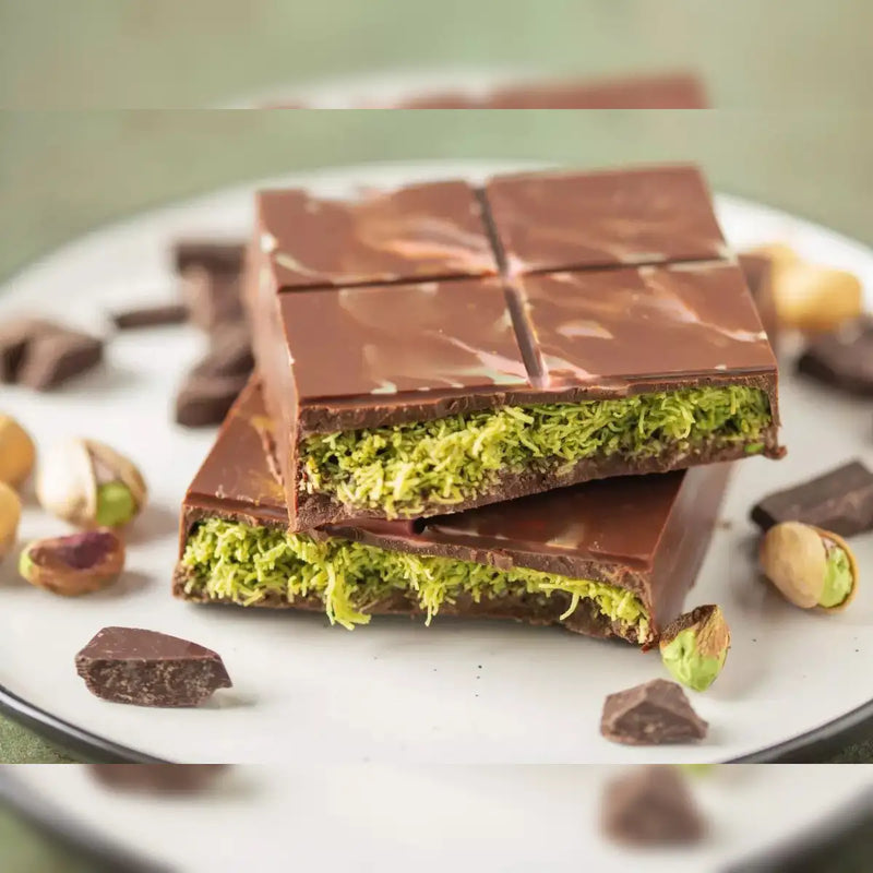 Pistachio Kunafa in Milk Chocolate (400g) - 5 X 80g
